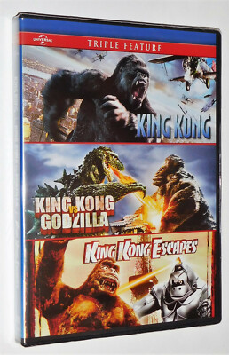 King Kong (2005) Escapes vs. Godzilla (1963-67) 2 Disc 3-Movie DVD New & Sealed!-image