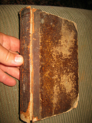 1878 Leather bound illustrated German Catholic school textbook for North America-image