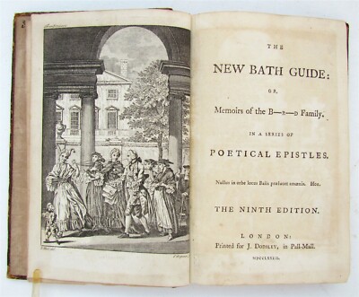 1773 THE NEW BATH GUIDE antique POETRY in ENGLISH by Christopher Anstey-image