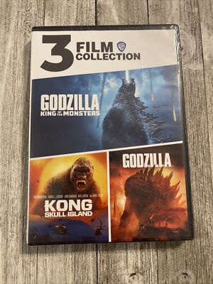 Godzilla / Kong: Skull Island / Godzilla: King of the Monsters DVD New & Sealed-image