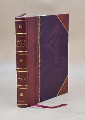 Lepra. Bibiotheca Internationalis. Volume V.5 1905 1905 [Leather Bound]-image