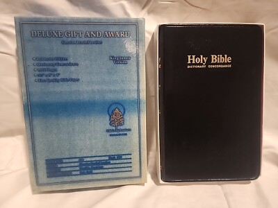 Holy Bible Dictionary Concordance KJV Red Letter Edition Genuine Leather LLP-image