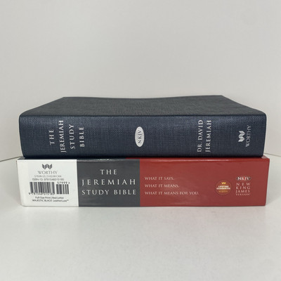 The Jeremiah Study Bible NKJV Majestic Black LeatherLuxe (Like New - Look, Read)-image