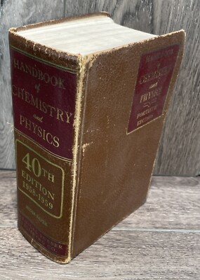 Vintage Ready Reference Handbook of Chemistry & Physics 1959 40th Edition-image