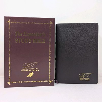 The Expositor’s Study Bible Jimmy Swaggart Signature Edition Leather Signed By 4-image