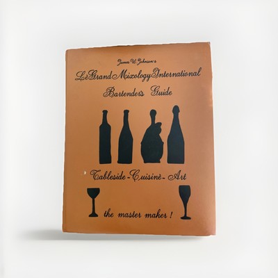 1970s Rare Bartender’s Guide Le Grande Mixology Signed Authentic Old School Bar-image