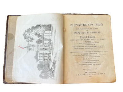 1856 The Carpenter’s New Guide: Nicholson Plates Philadelphia Publisher-image