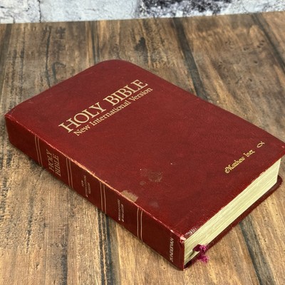 NIV Large Print Reference Bible 1986 Burgundy Imitation Leather And Extra-image