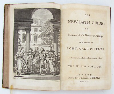 1773 THE NEW BATH GUIDE antique POETRY in ENGLISH by Christopher Anstey-image