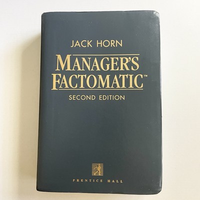 Manager's Factomatic Second Edition by Jack Horn - 1992 Leather Bound Book-image
