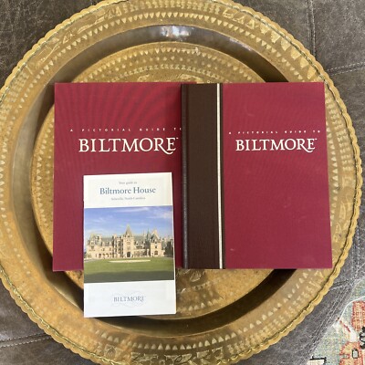 A Pictorial Guide to Biltmore, in a Beautiful Burgundy Cloth Covered Sleeve 3pc-image