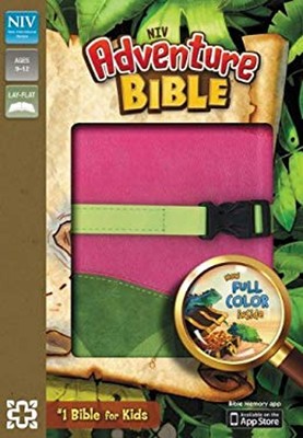 NIV, Adventure Bible, Leathersoft, Pink/Green, Full Color Zonderv-image