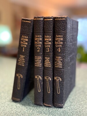 Audels Carpenters & Builders Guide, 4 vols., leather, 1944, illustrated-image