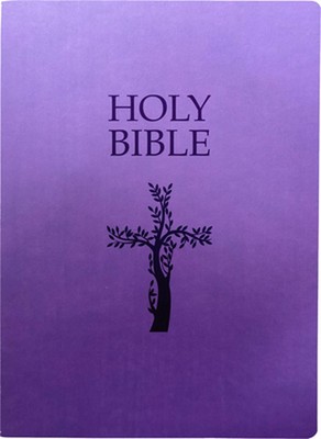 KJV Holy Bible, Cross Design, Large Print, Royal Purple Ultrasoft: (Red Letter, -image