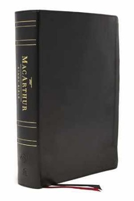 ESV, MacArthur Study - Leather Bound, by Thomas Nelson; MacArthur - Acceptable-image