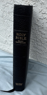 1954 LDS Holy Bible Ready References Teachers Edition Genuine Leather Vintage-image