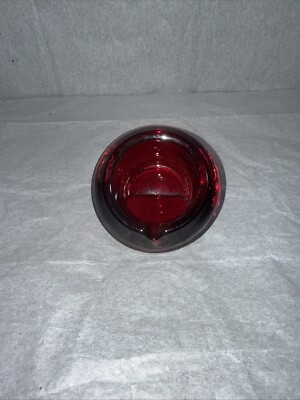 Westmoreland Glass Ruby Red Orb Ashtray 1960's-image