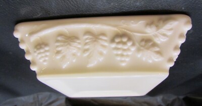 Old 1940s Westmoreland Grape Pattern White Milk Glass Vintage 5
