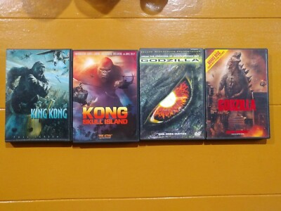 Godzilla & King Kong 4 DVD Collection Set [1998 -2017] 