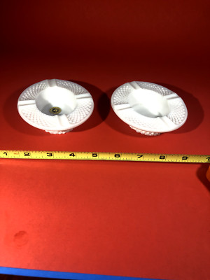 2 Vintage-Westmoreland-Top Hat-Ash Tray's-English Hob Nail-image