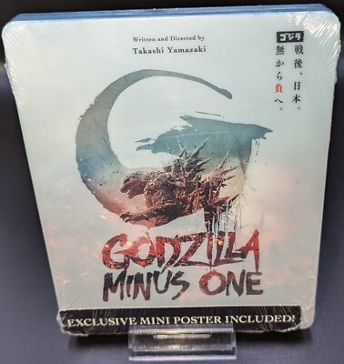 Godzilla Minus One 4K UHD + Blu-Ray + Mini Poster Steelbook + Slipcover *Limited-image