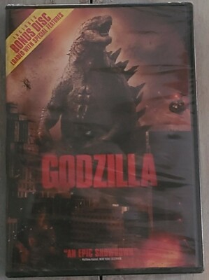 Godzilla DVD (2014) Brand New Factory Sealed Includes Bonus Disc Elizabeth Olsen-image