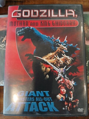 GODZILLA, MOTHRA & KING GHIDORAH: GIANT MONSTERS ALL-OUT ATTACK DVD LIKE NEW!-image