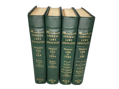 Massachusetts General Laws Annotated Books 17,18,19,20 1958 W/ 1973 Pocket Part-image