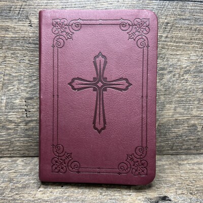 NIV Compact BIBLE 2014 Burgundy Leather-Soft-image