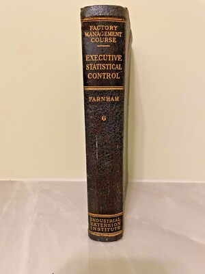 Vtg The Factory Management Course # 6 Executive Statistical Control Leather 1920-image