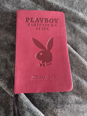 🔥 NEW 🔥 Playboy Bartender's Guide Book Red Leather Cover 2003 Edition T Mario-image