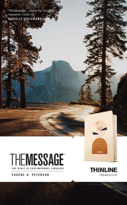 The Message Thinline, Cream & Clay by Eugene H. Peterson (English) Leather Book-image