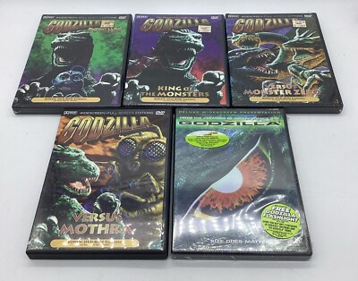 Godzilla DVD Lot of 4 New Sealed 1 Opened King Of Monsters, Revenge, Etc-image