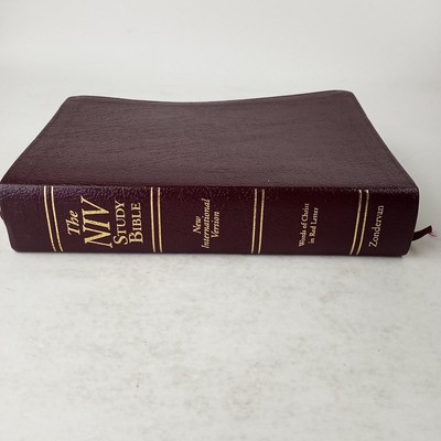 The NIV Study Bible Word of Christ in Red Letter 1995 Zondervan-image
