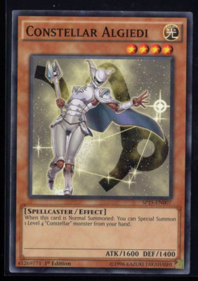 Constellar Algiedi SP15-EN007 1st Edition Shatterfoil Yugioh TCG Near Mint-image