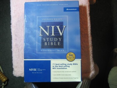 NIV Study Bible by Zondervan Staff (2002, Leather) LIKE NEW-image