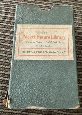 Antique The Pocket Nature Library 4 vol.  Leatherbound w/Case 1916-image