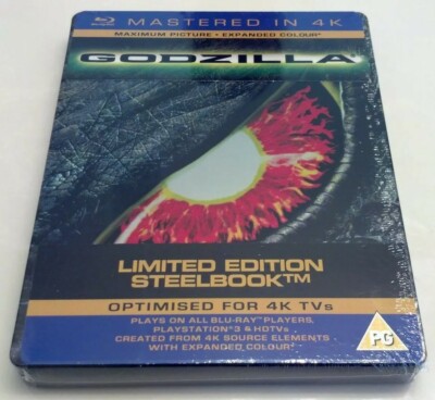Godzilla STEELBOOK 1998 (Blu-ray Disc, 4K, UK) Mastered in 4K Region Free-image