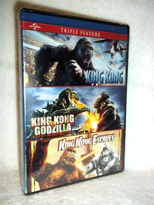 King Kong Triple Feature Set (DVD, 2014, 3-Disc) NEW action packed kaiju thrills-image
