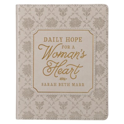 Devotional Daily Hope for a Women's Heart Taupe Faux Leather Devotional-image