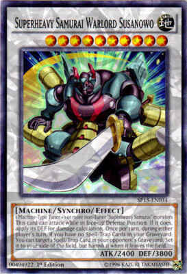 Superheavy Samurai Warlord Susanowo - SP15-EN034 - Shatterfoil - 1st Edition NM -image