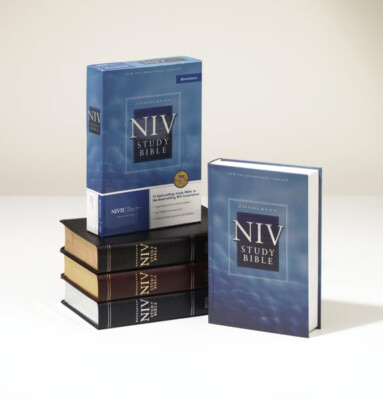 Niv Study Bible Black Bnd by Zondervan Staff (2002, Leather, Revised edition)-image