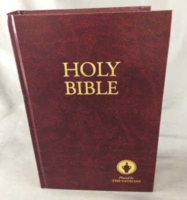 Holy Bible Placed by The Gideons Hardcover Burgundy Cover (2013)-image