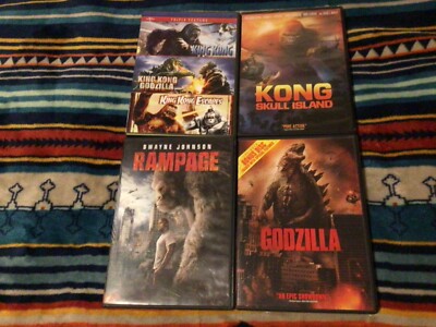 King Kong / Godzilla 6 Movie DVD Lot: 2005 Skull Island Rampage Kong Escapes-image
