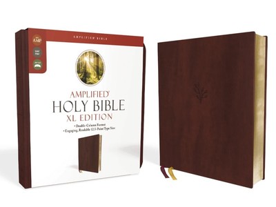 Amplified Holy Bible, XL Edition, Leathersoft, Burgundy by Zondervan (English) L-image