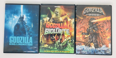 Godzilla DVDs Lot of 3 Godzilla vs Biollante,  2000,  King of Monsters-image