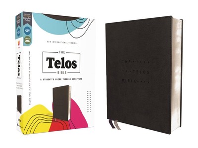 NIV, The Telos Bible, Leathersoft, Charcoal, Comfort Print: A Student's Guide Th-image