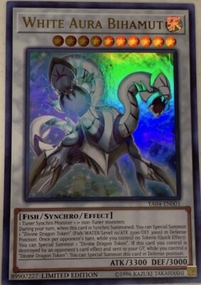 Yugioh! LP White Aura Bihamut - YA04-EN001 - Ultra Rare - Limited Edition Lightl-image
