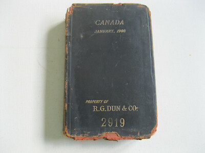 Mercantile Agency Reference Book Dominion of Canada 1908 RG Dunn names & ratings-image