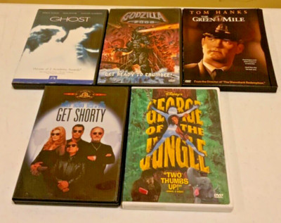 5 DVD Lot SALE! Ghost, Godzilla 2000, Green Mile, Get Shorty, George of Jungle-image